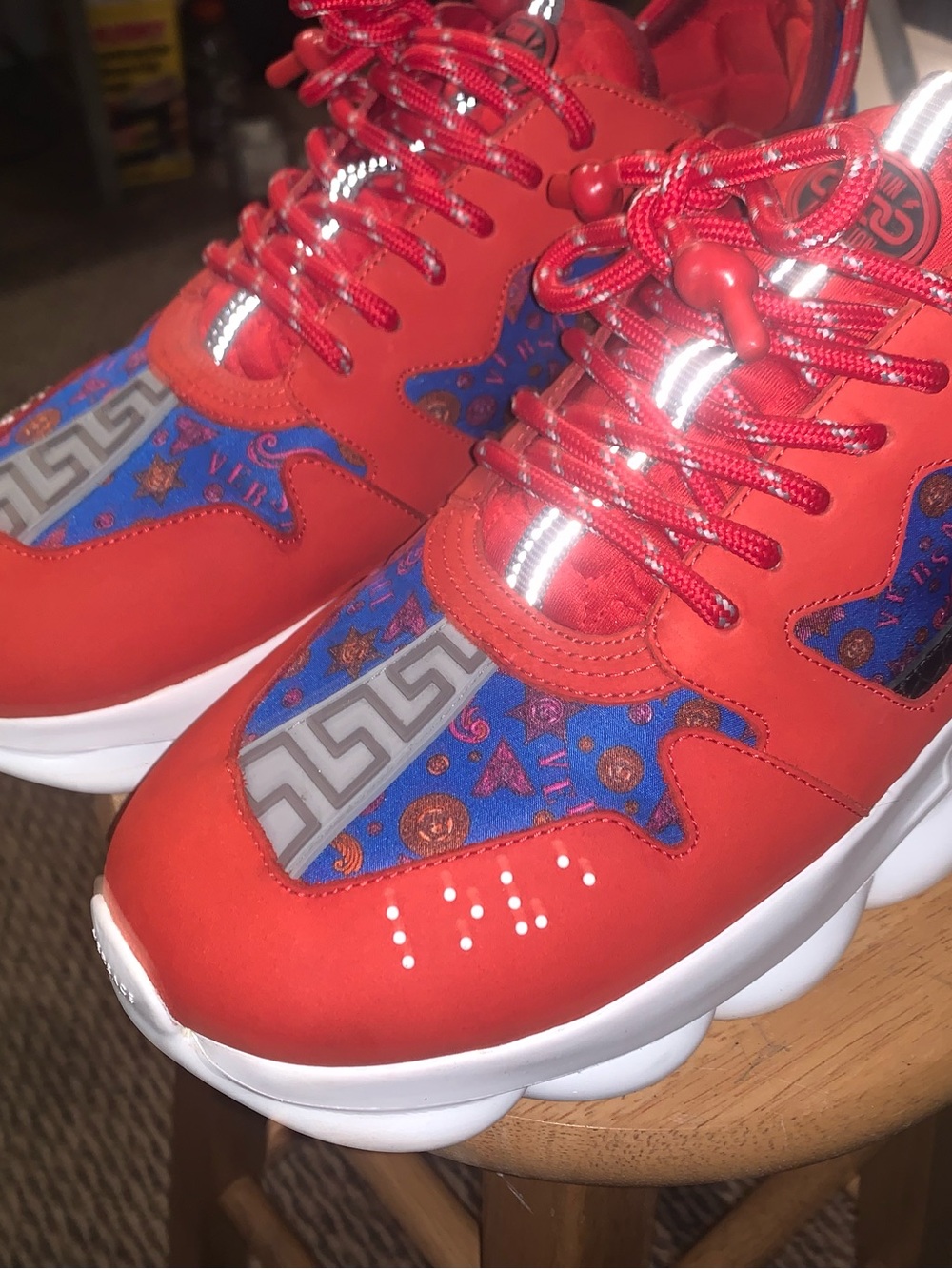 Versace Men’s Red and Blue Chain Reaction - Picture 3 of 5